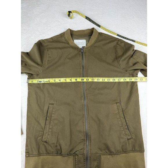 HINGE Designed In Seattle Women's Olive Green Bomber Full Zip Up Jacket Size S - Picture 11 of 15